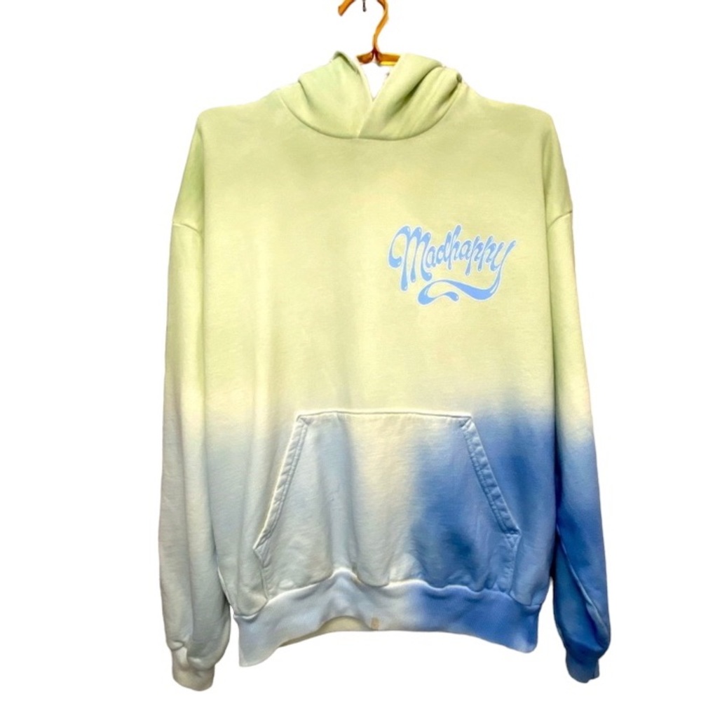 Madhappy Lemon-Green to Sky Blue Ombre Hoodie